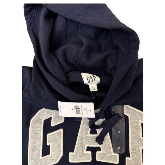 Gap Heritage Logo Hoodie. Navy with Grey Logo. Size S. NWT - Picture 2 of 3